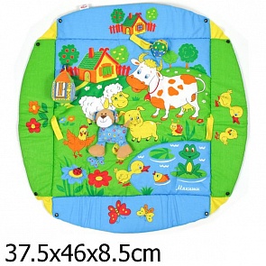 Коврик развивающий с бортиками "Лужайка", с собачкой (Мякиши, 192 МЯКИШИsim)